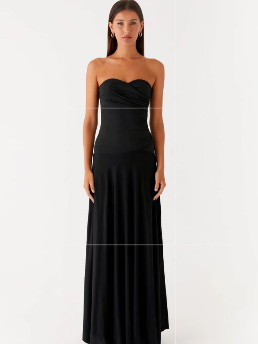 Peppermayo Ruben Black Strapless Maxi Dress US 6 NWT - Picture 3 of 13